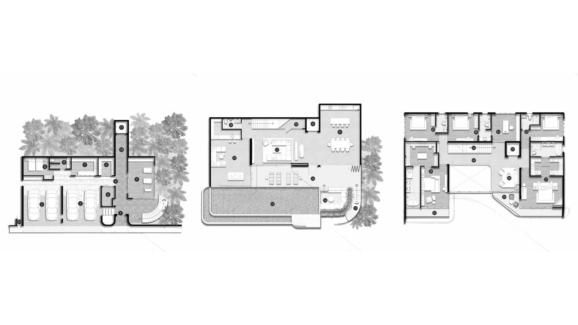 Villa floor plan, 6 bedrooms in Clover Residence No. 11023